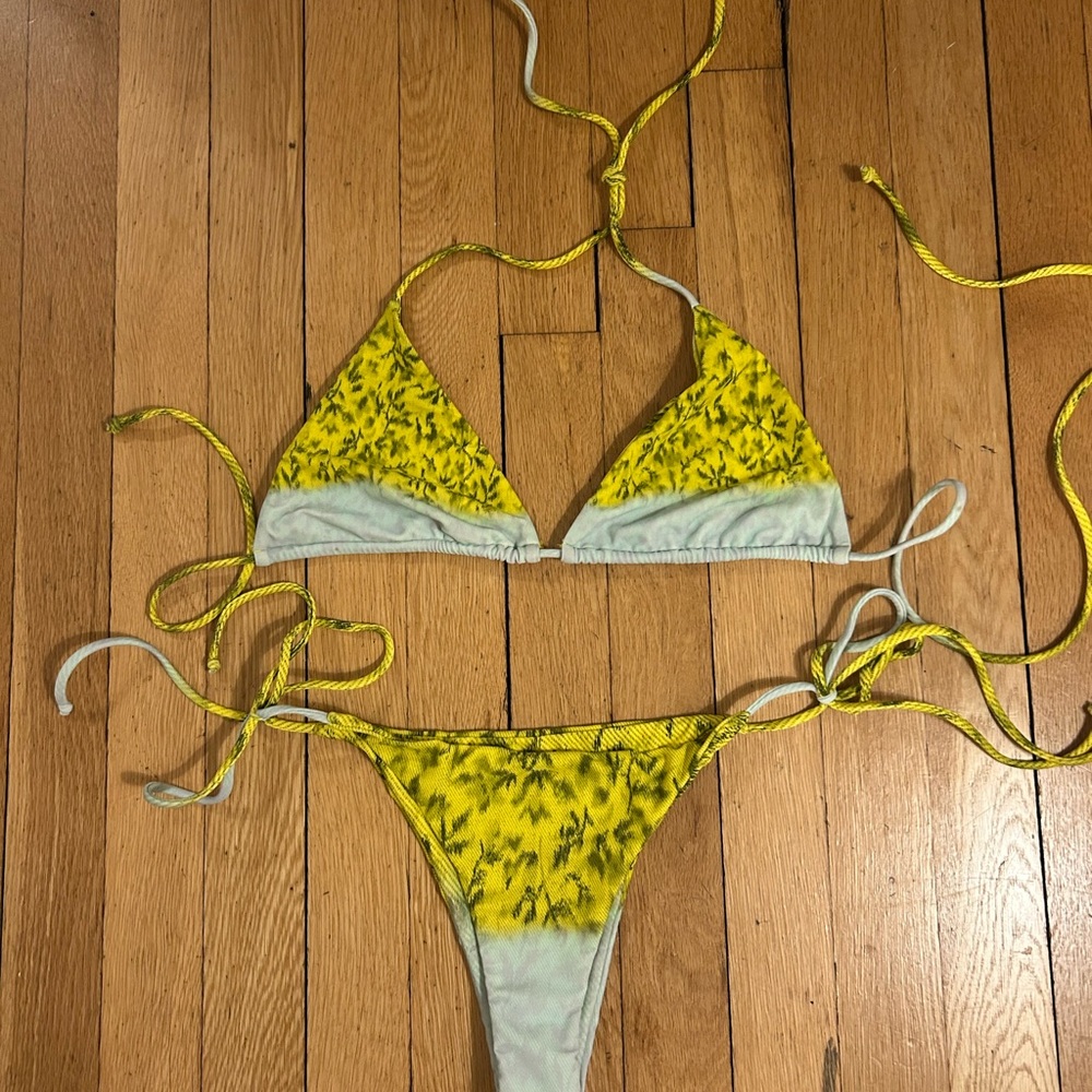 Miaou Yellow Multi Colored Bikini